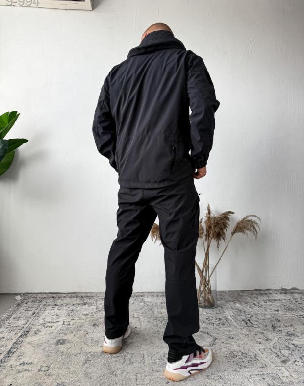 Спортивный костюм мужской графитовый soft shell демисезон - Фото 5
