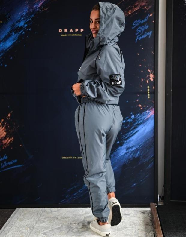 Женский спортивный костюм DRAPP, серо-графитовый, демисезонный - Фото 3