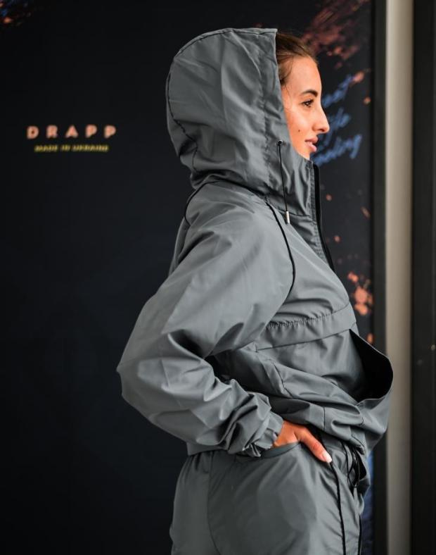 Женский спортивный костюм DRAPP, серо-графитовый, демисезонный - Фото 4