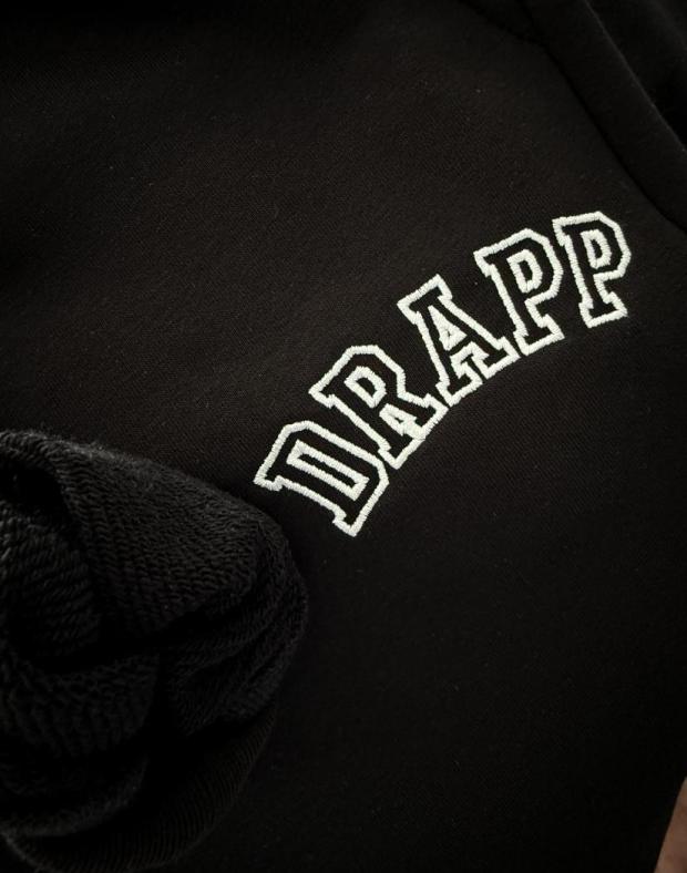 Спортивный костюм мужской черный с вышивкой DRAPP, трехнитка петля, демисезон - Фото 6